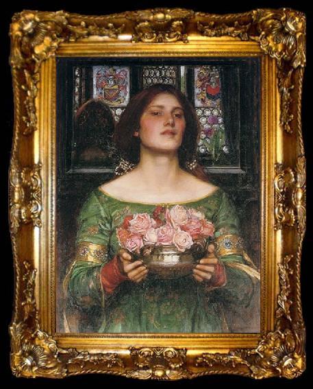 framed  John William Waterhouse Gather Ye Rosebuds While Ye May, ta009-2